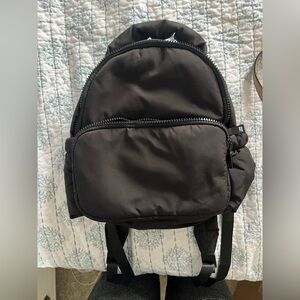 Black Mini Nylon Backpack